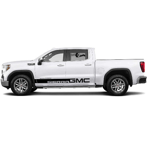 Branded Door Side Stripes Vinyl Decal Set for GMC Sierra_1