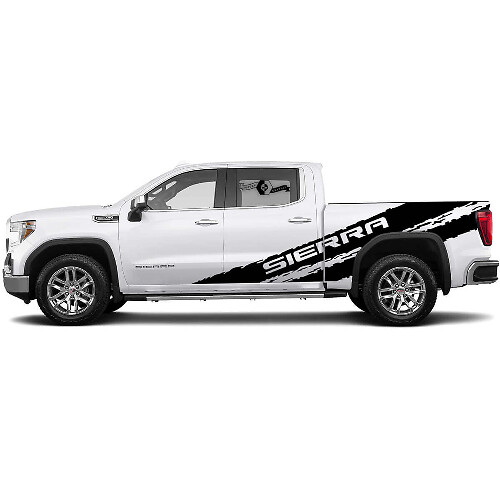 Mud Splash Side Stripes Vinyl Decal Kit for GMC Sierra