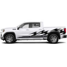 Abstract Stripes Side Vinyl Decal Kit for GMC Sierra_2