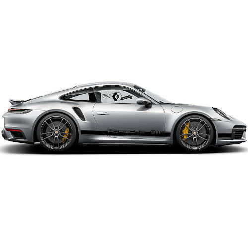 Branded Stripes Side Vinyl Decal Kit for Porsche 911 Turbo S_1