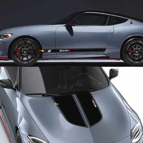 Nismo Outline Hood and Side Stripes Vinyl Decal Kit for Nissan Z Nismo 2024_1