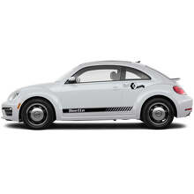 Beetle Lettering Side Racing Stripes Vinyl Decal Kit for Volkswagen Beetle _5