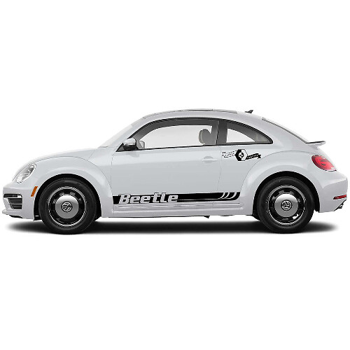 Brand Lettering Side Racing Stripes Vinyl Decal Set for Volkswagen Beetle _1