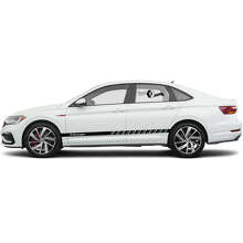 Branded Side Accent Stripes Vinyl Decal Set for Volkswagen Jetta_4