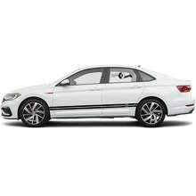 Branded Side Accent Stripes Vinyl Decal Set for Volkswagen Jetta_5
