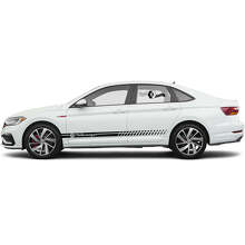 Branded Side Racing Stripes Vinyl Decal Set for Volkswagen Jetta_3