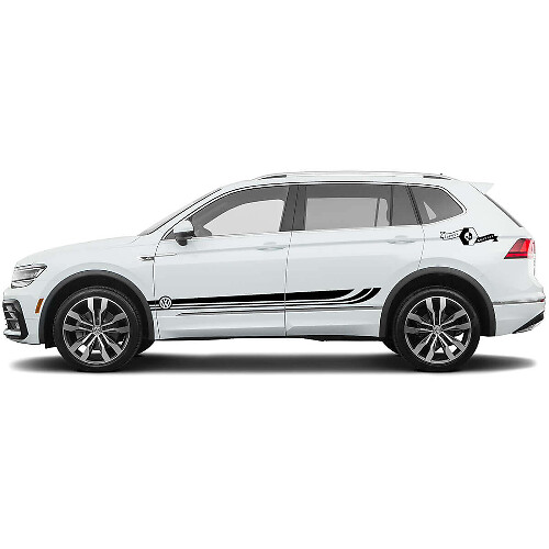 Accent Side Stripes Vinyl Decal Set for Volkswagen Tiguan