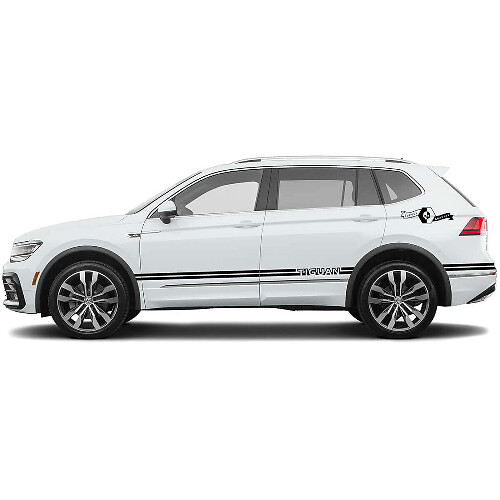 Decorated Side Stripes Vinyl Decal Kit for Volkswagen Tiguan