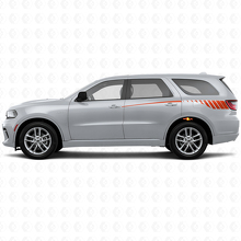 Tapering Strobe Style Rear Side Stripes Vinyl Decal Set for Dodge Durango 2011+_4