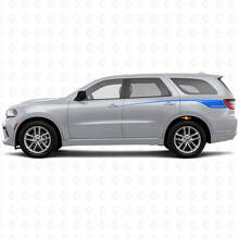 Tapering Custom Rear Side Stripes Vinyl Decal Set for Dodge Durango 2011+_2