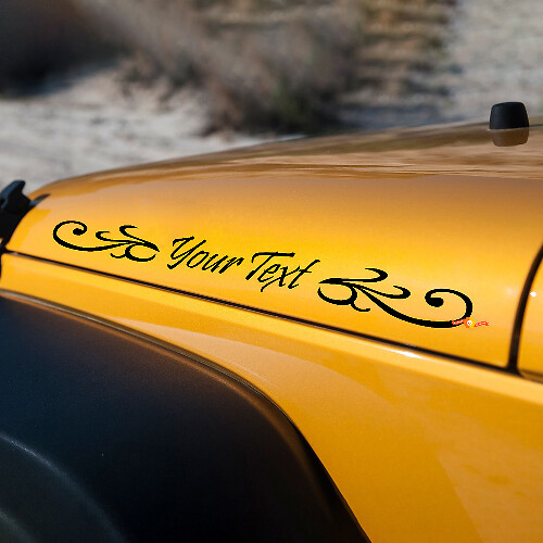 Décalcomanies Autocollantes Latérales en Vinyle Décorées pour Capot pour Jeep Wrangler