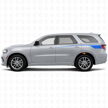 Tapering Outline with Custom Text Side Stripes Vinyl Decal Kit for Dodge Durango 2011+_2