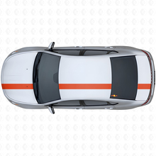 Racing Stripe Upper Side Vinyl Decal Kit for Dodge Dart 2013+_4