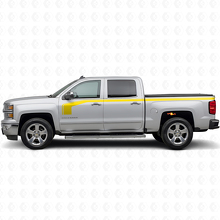 Hockey Stick Style with Upper Outline Side Vinyl Decal Kit for Chevy Silverado 1500 2014+_5