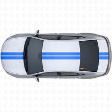 Double Center Outline Stripes Upper Side Vinyl Decal Kit for Dodge Dart 2013+_2