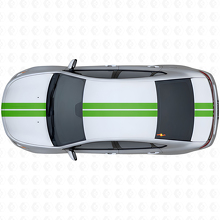 Double Center Outline Stripes Upper Side Vinyl Decal Kit for Dodge Dart 2013+_3