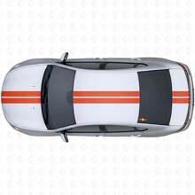 Double Center Outline Stripes Upper Side Vinyl Decal Kit for Dodge Dart 2013+_4