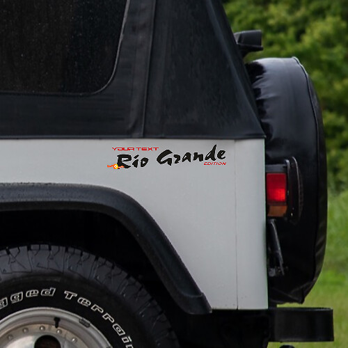 Vinyl Decal Stickers for Jeep Wrangler Rio Grande Side
