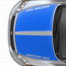Custom Dual Wide Stripes Hood Vinyl Decal Set for Dodge Caliber 2007+_2