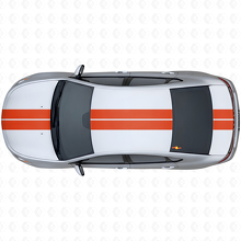 Dual Stripes Front Upper Rear Vinyl Decal Kit for Dodge Dart 2013+_4