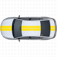 Dual Stripes Front Upper Rear Vinyl Decal Kit for Dodge Dart 2013+_5