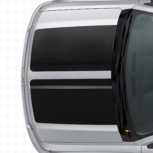 Dual Wide Stripes Hood & Tailgate Vinyl Decal Kit for Chevrolet Silverado 2014-15_1