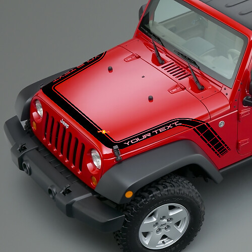 Checkered Bonnet Fender Stripes Vinyl Decal for Jeep Wrangler Gladiator