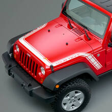 Checkered Hood & Fender Stripes Vinyl Decal for Jeep Wrangler Gladiator_2
