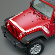 Checkered Hood Fender Stripes Vinyl Decal for Jeep Wrangler Gladiator_2
