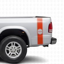 4x4 Retro Style Rear Side Stripes Vinyl Decal Kit for Dodge Dakota 1997+_4