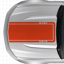4.0L Hood Outline Stripe Vinyl Decal for Musclecar Musclecarmodel Mach 1 2010-20_4