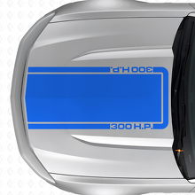 300 H.P. Hood Outline Stripe Vinyl Decal for Musclecar Musclecarmodel Mach 1 2010-20_2