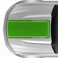 300 H.P. Hood Outline Stripe Vinyl Decal for Musclecar Musclecarmodel Mach 1 2010-20_3
