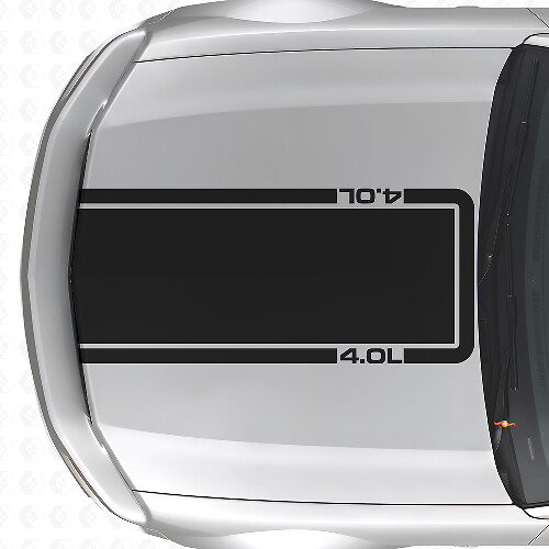 4.0L Hood Outline Stripe Vinyl Decal for Musclecar Musclecarmodel Mach 1 2005-09