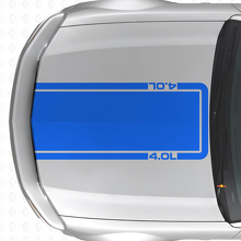 4.0L Hood Outline Stripe Vinyl Decal for Musclecar Musclecarmodel Mach 1 2005-09_2