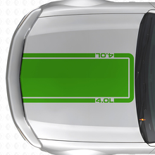 4.0L Hood Outline Stripe Vinyl Decal for Musclecar Musclecarmodel Mach 1 2005-09_3