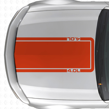 4.0L Hood Outline Stripe Vinyl Decal for Musclecar Musclecarmodel Mach 1 2005-09_4