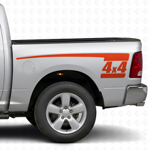 4x4 Hockey Stick Style Rear Side Vinyl Decal Kit for Dodge Ram 2009-18_4