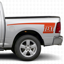 Custom Text Rear Side Stripes Vinyl Decal Kit for Dodge Ram 2009-18_4