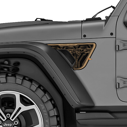 392 Final Edition Fender Vent Vinyl Decal Kit for Jeep Wrangler Rubicon_1