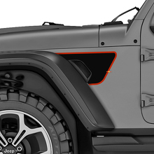 Blackout Fender Vent Vinyl Decal Kit for Jeep Wrangler Rubicon_2