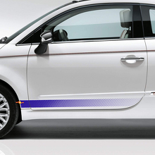 Perforated Style Stripes Side Vinyl Decal Sticker for Fiat 500_2