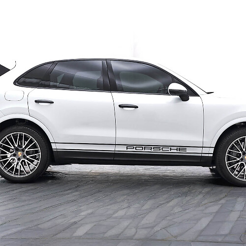 Two Pinstripe PORSCHE Side Door Vinyl Decal Sticker for Porsche Cayenne