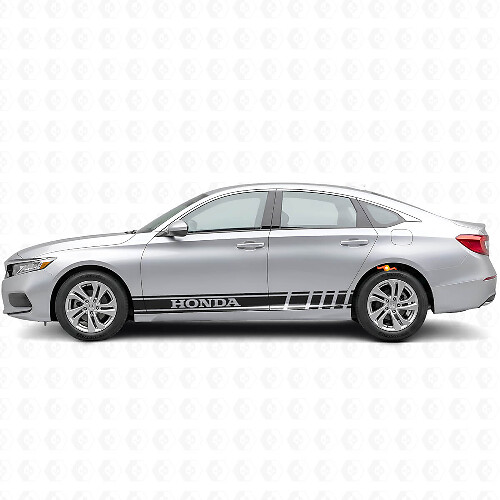 Branded Racing Stripes Side Vinyl Decal Sticker for Honda Civic_1