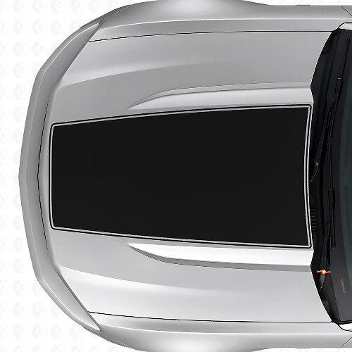 Blackout Outline Hood Stripe Vinyl Decals Stickers for Musclecar Musclecarmodel 2015-2020_1