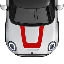 U-Style Rally Stripe Hood Vinyl Decal Sticker for MINI Cooper S 2022-2024_2