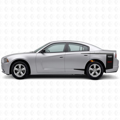 Custom Text Accent Stripes Bedside Vinyl Decal Sticker for Dodge Charger 2011-2014