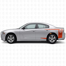 Stripes with Custom Text Bedside Vinyl Decal Sticker for Dodge Charger 2011-2014_4
