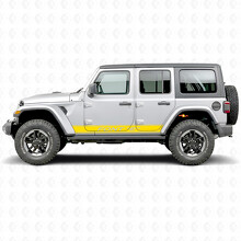 Custom Text Outline Stripes Side Vinyl Decal Sticker for Jeep Wrangler 2018-2027_6