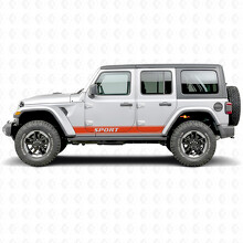 Sport Lettering Outline Stripes Side Vinyl Decal Sticker for Jeep Wrangler 2018-2027_4